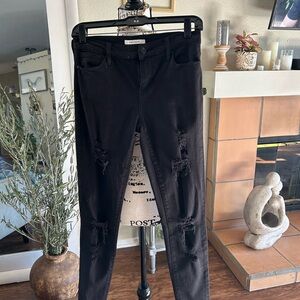 PacSun Charcoal Ripped Skinny Jeans